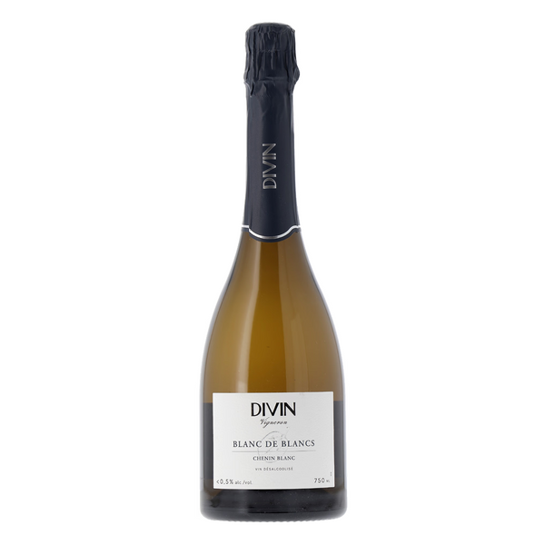 Vin effervescent Chenin blanc Divin Vigneron Blanc de blancs sans alcool 0,5%